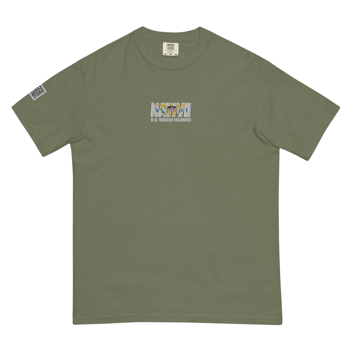 USVI Native Embroidered heavyweight t-shirt