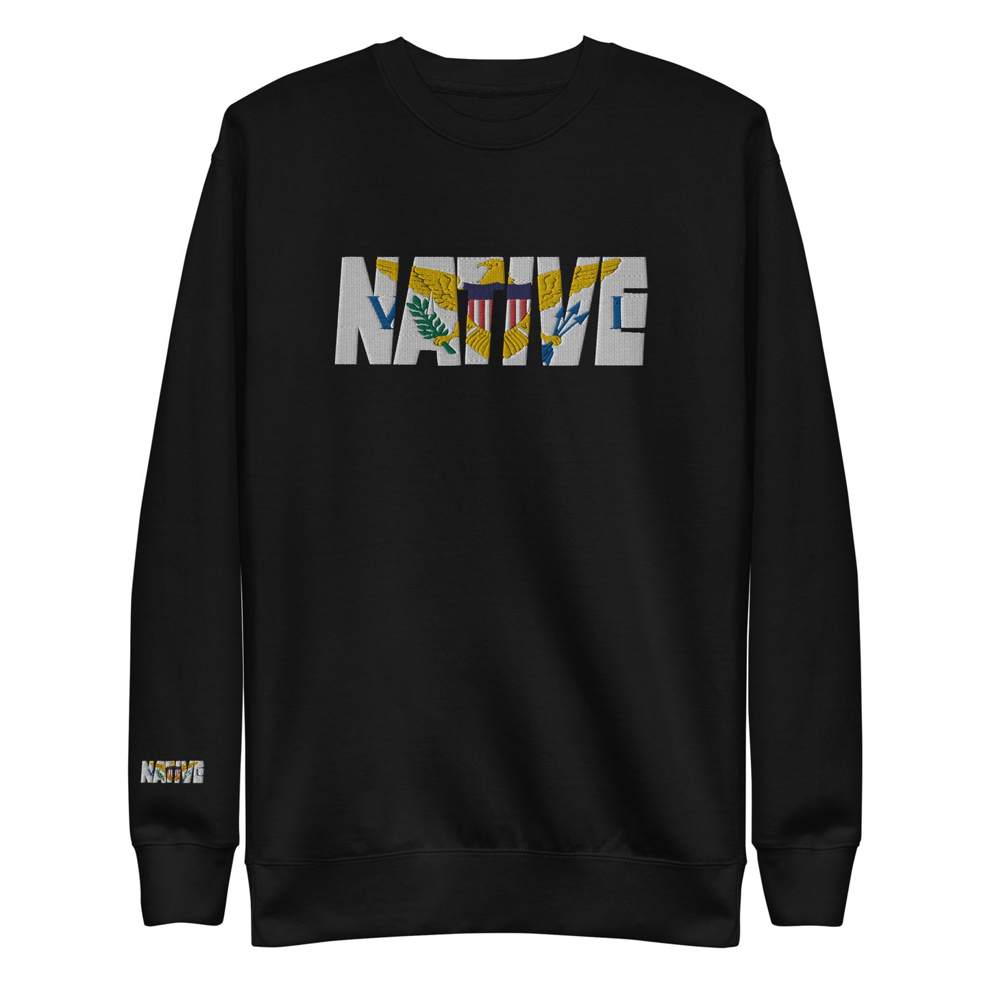 USVI Native Embroidered Premium Sweatshirt