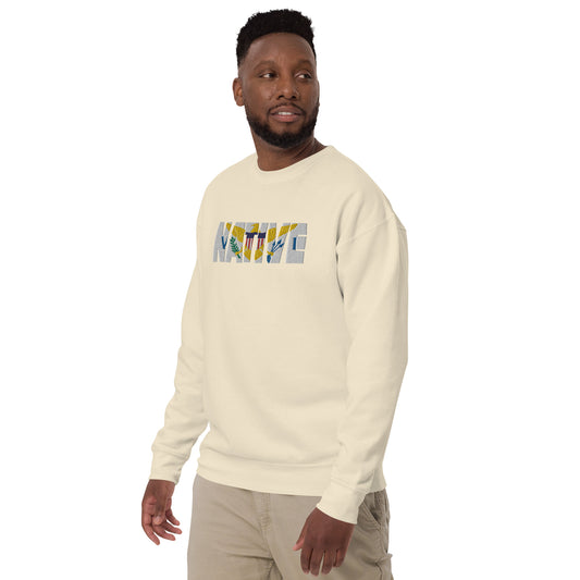 USVI Native Embroidered Premium Sweatshirt