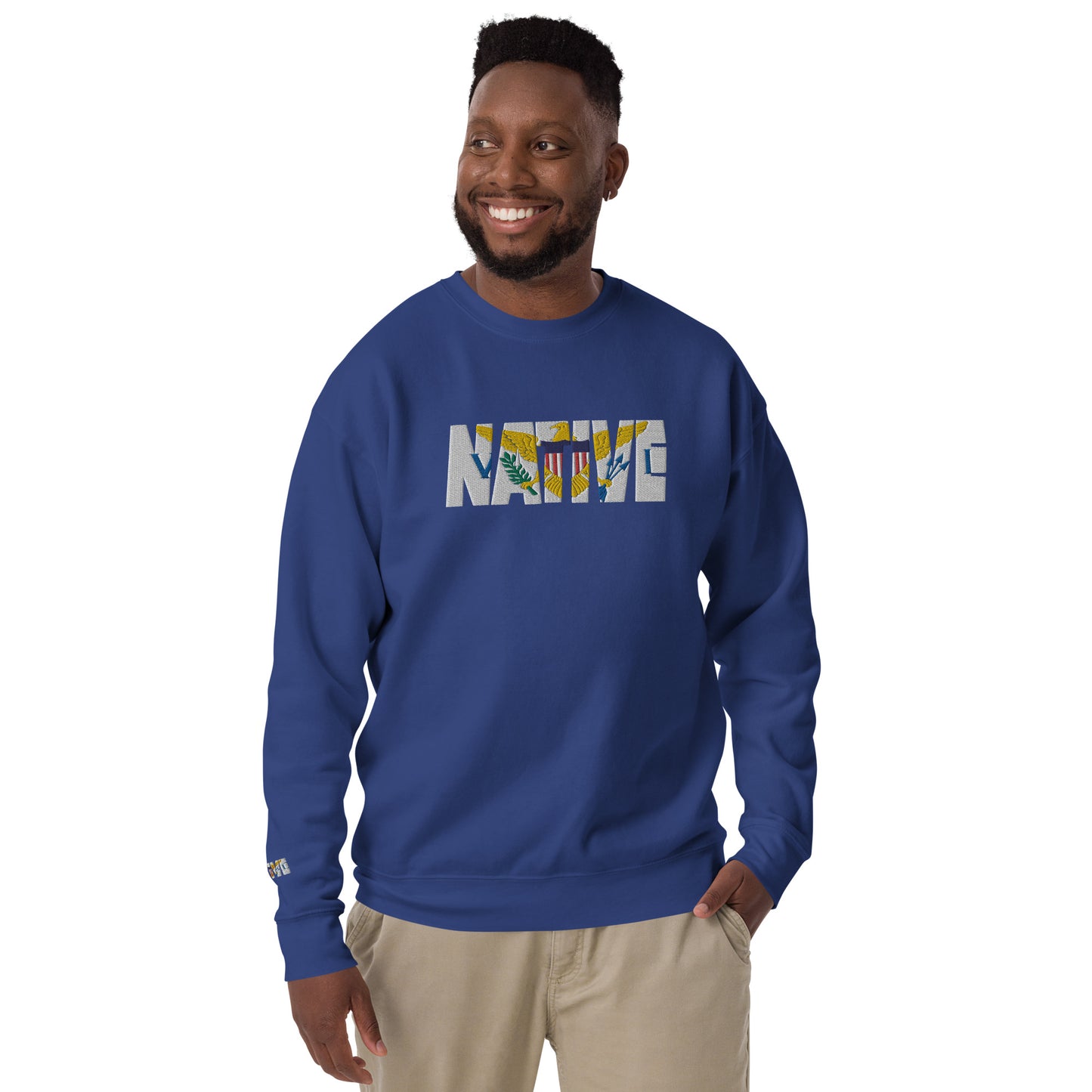 USVI Native Embroidered Premium Sweatshirt