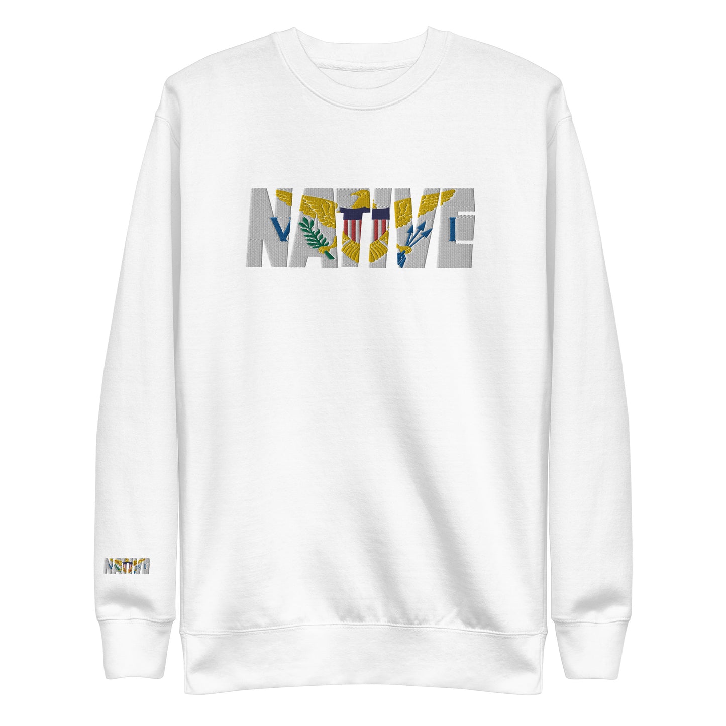 USVI Native Embroidered Premium Sweatshirt